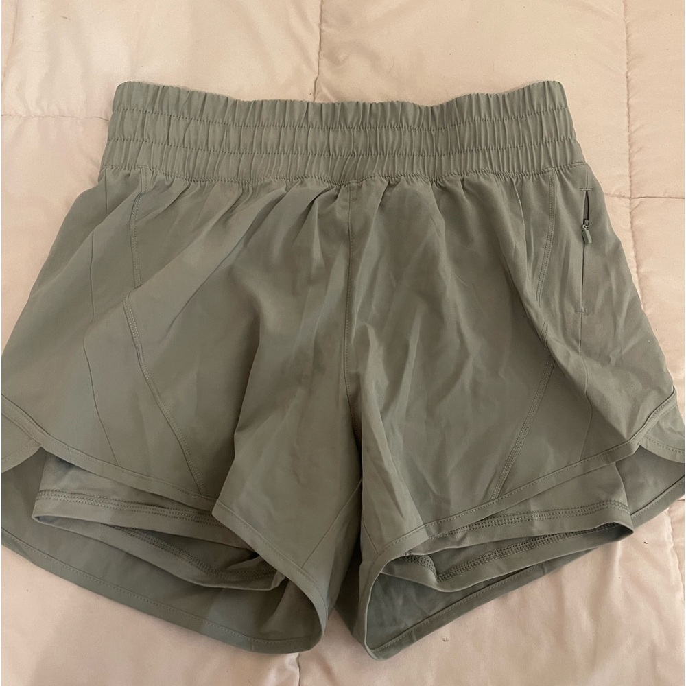 AVIA sea green Women’s workout shorts with liner shorts